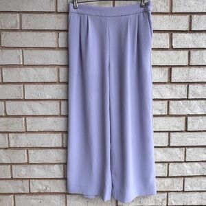 Lavender High-Waisted Wide-Leg Trousers